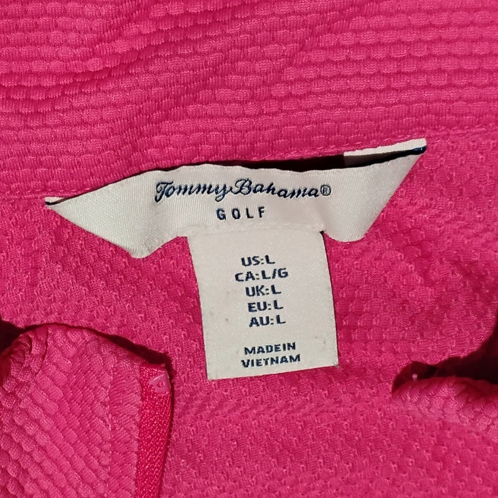 Tommy Bahama Pink Long Sleeve Golf Top - Picture 3 of 4